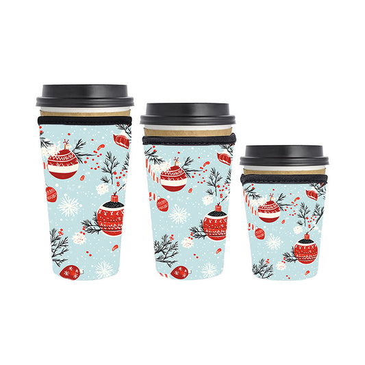 Christmas Reusable Neoprene Insulator Soda Tea Iced Hot Coffee Cup Drink Sleeve