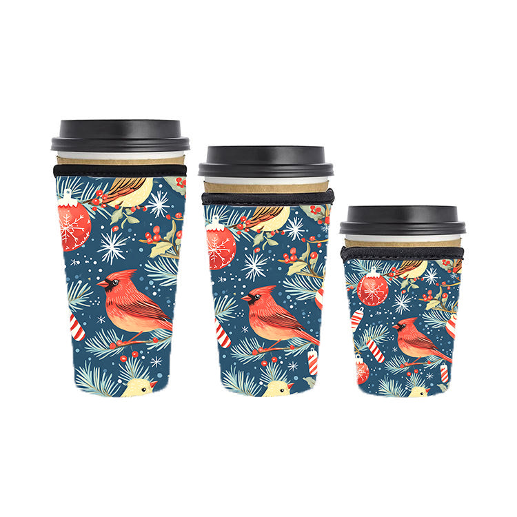 Christmas Reusable Neoprene Insulator Soda Tea Iced Hot Coffee Cup Drink Sleeve