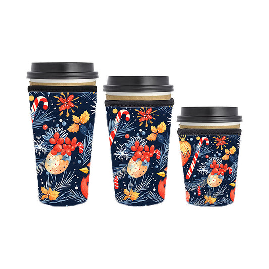 Christmas Reusable Neoprene Insulator Soda Tea Iced Hot Coffee Cup Drink Sleeve