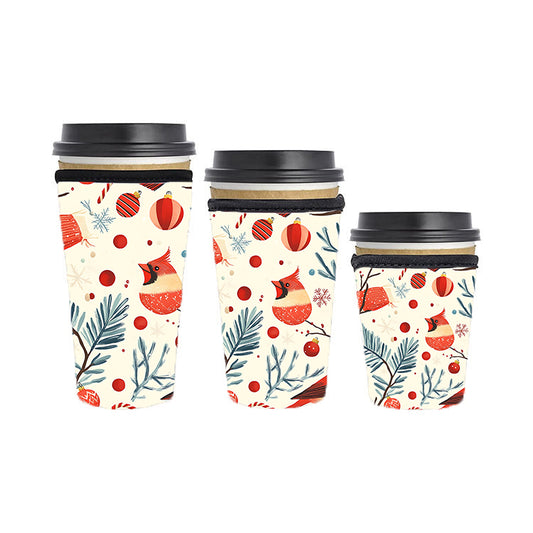 Christmas Reusable Neoprene Insulator Soda Tea Iced Hot Coffee Cup Drink Sleeve