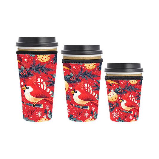 Christmas Reusable Neoprene Insulator Soda Tea Iced Hot Coffee Cup Drink Sleeve