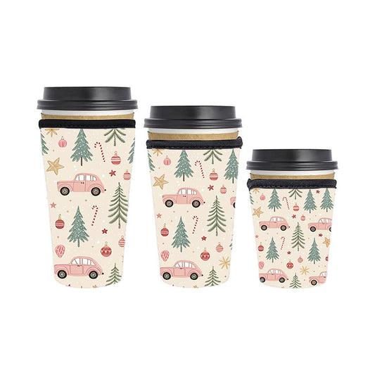 Christmas Reusable Neoprene Insulator Soda Tea Iced Hot Coffee Cup Drink Sleeve