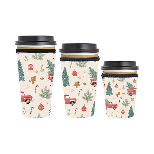 Christmas Reusable Neoprene Insulator Soda Tea Iced Hot Coffee Cup Drink Sleeve