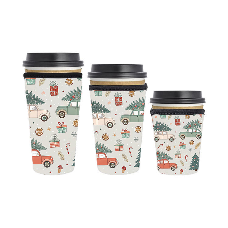 Christmas Reusable Neoprene Insulator Soda Tea Iced Hot Coffee Cup Drink Sleeve
