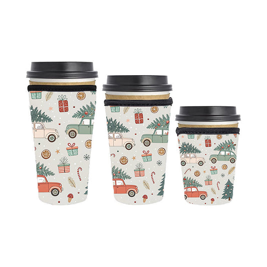 Christmas Reusable Neoprene Insulator Soda Tea Iced Hot Coffee Cup Drink Sleeve