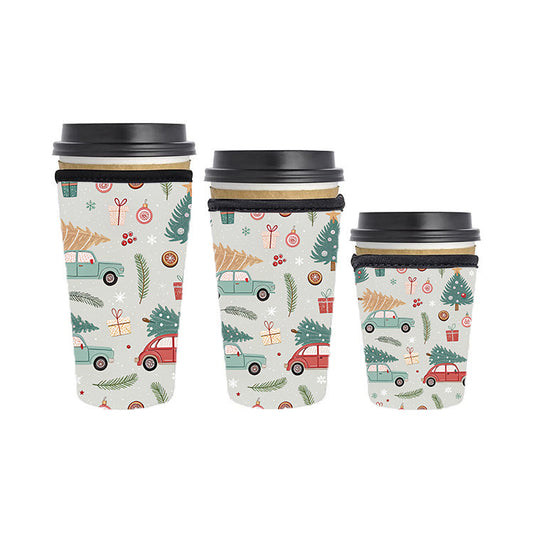 Christmas Reusable Neoprene Insulator Soda Tea Iced Hot Coffee Cup Drink Sleeve