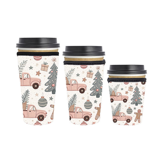 Christmas Reusable Neoprene Insulator Soda Tea Iced Hot Coffee Cup Drink Sleeve