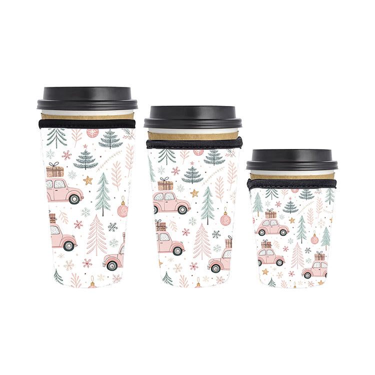 Christmas Reusable Neoprene Insulator Soda Tea Iced Hot Coffee Cup Drink Sleeve