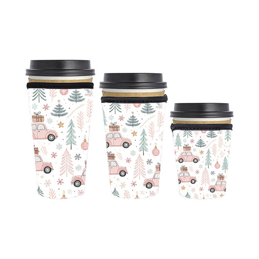 Christmas Reusable Neoprene Insulator Soda Tea Iced Hot Coffee Cup Drink Sleeve
