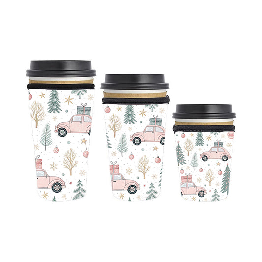 Christmas Reusable Neoprene Insulator Soda Tea Iced Hot Coffee Cup Drink Sleeve
