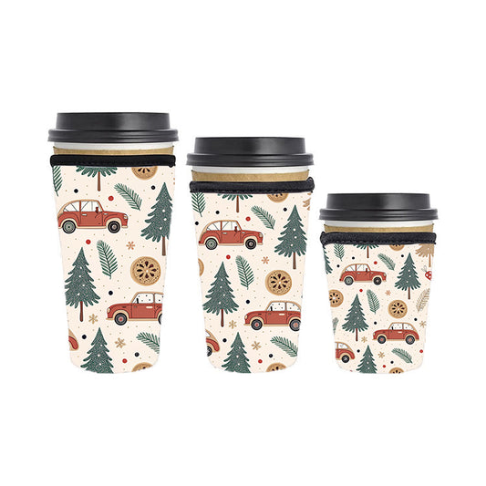 Christmas Reusable Neoprene Insulator Soda Tea Iced Hot Coffee Cup Drink Sleeve