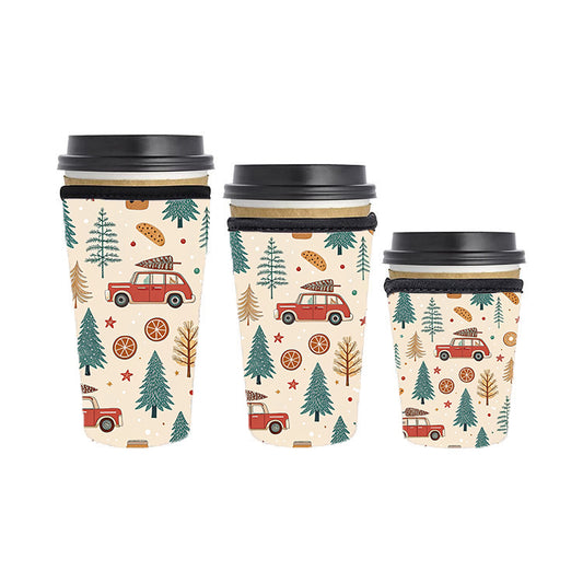Christmas Reusable Neoprene Insulator Soda Tea Iced Hot Coffee Cup Drink Sleeve