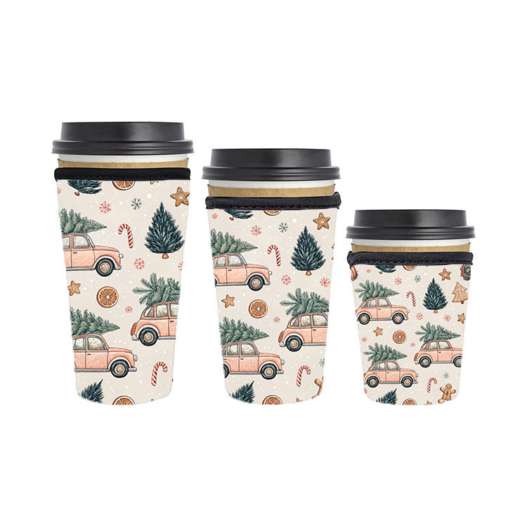 Christmas Reusable Neoprene Insulator Soda Tea Iced Hot Coffee Cup Drink Sleeve