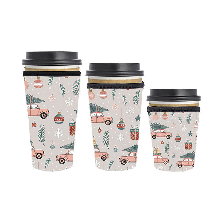 Christmas Reusable Neoprene Insulator Soda Tea Iced Hot Coffee Cup Drink Sleeve