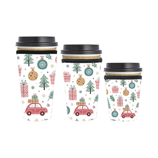 Christmas Reusable Neoprene Insulator Soda Tea Iced Hot Coffee Cup Drink Sleeve