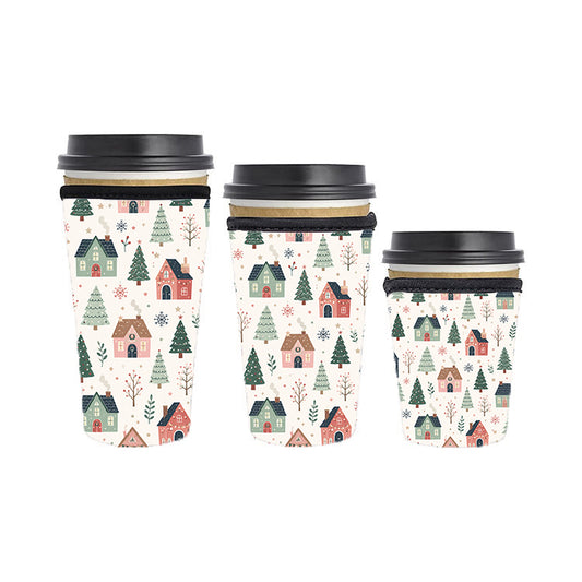 Christmas Reusable Neoprene Insulator Soda Tea Iced Hot Coffee Cup Drink Sleeve