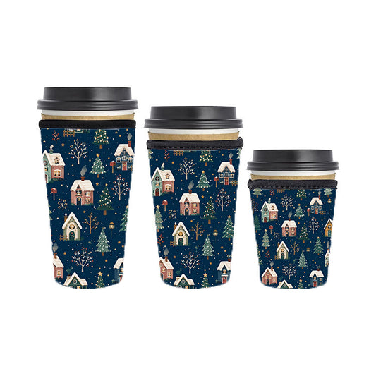Christmas Reusable Neoprene Insulator Soda Tea Iced Hot Coffee Cup Drink Sleeve