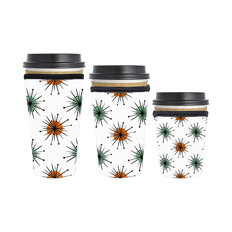 Abstract Reusable Neoprene Insulator Soda Tea Iced Hot Coffee Cup Drink Sleeve