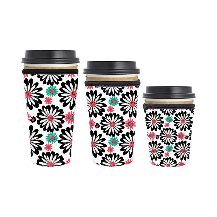 Abstract Reusable Neoprene Insulator Soda Tea Iced Hot Coffee Cup Drink Sleeve