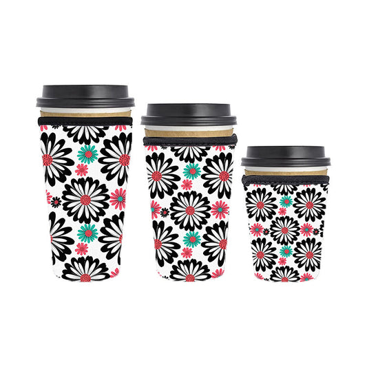 Abstract Reusable Neoprene Insulator Soda Tea Iced Hot Coffee Cup Drink Sleeve