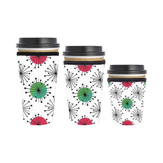 Abstract Reusable Neoprene Insulator Soda Tea Iced Hot Coffee Cup Drink Sleeve