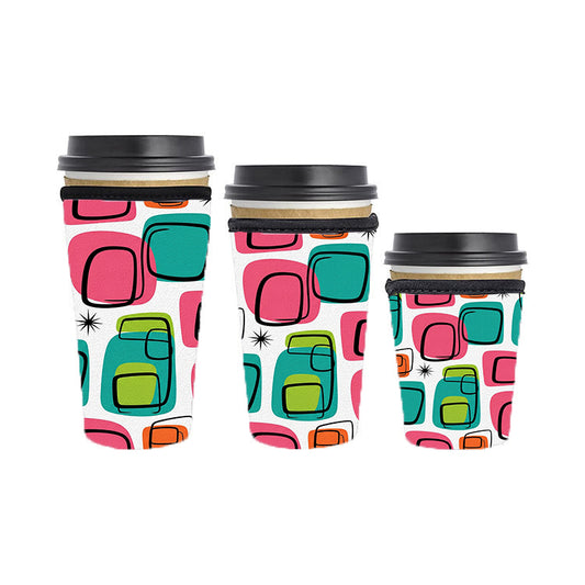 Abstract Reusable Neoprene Insulator Soda Tea Iced Hot Coffee Cup Drink Sleeve