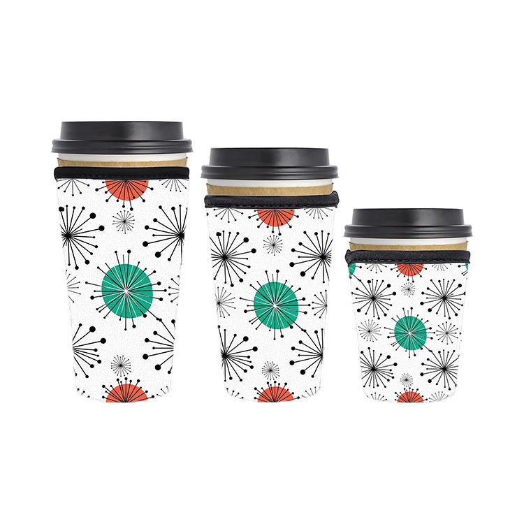 Abstract Reusable Neoprene Insulator Soda Tea Iced Hot Coffee Cup Drink Sleeve