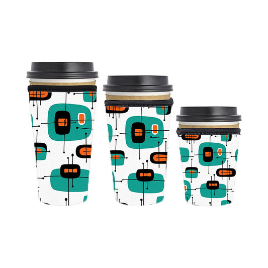 Abstract Reusable Neoprene Insulator Soda Tea Iced Hot Coffee Cup Drink Sleeve
