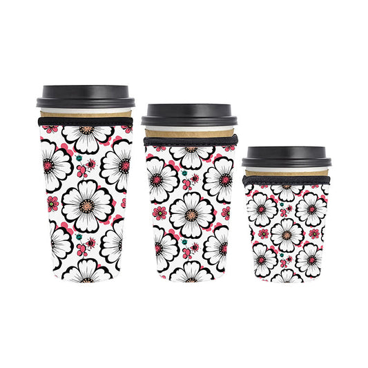 Abstract Reusable Neoprene Insulator Soda Tea Iced Hot Coffee Cup Drink Sleeve