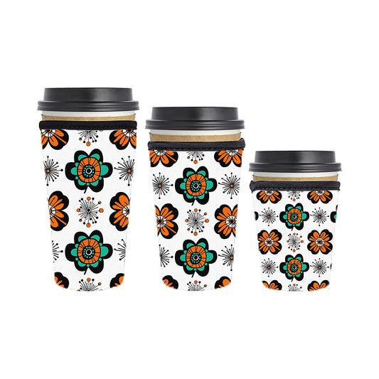 Abstract Reusable Neoprene Insulator Soda Tea Iced Hot Coffee Cup Drink Sleeve