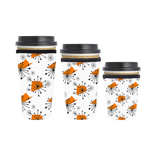 Abstract Reusable Neoprene Insulator Soda Tea Iced Hot Coffee Cup Drink Sleeve