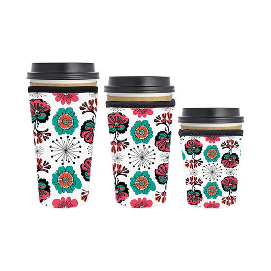 Abstract Reusable Neoprene Insulator Soda Tea Iced Hot Coffee Cup Drink Sleeve
