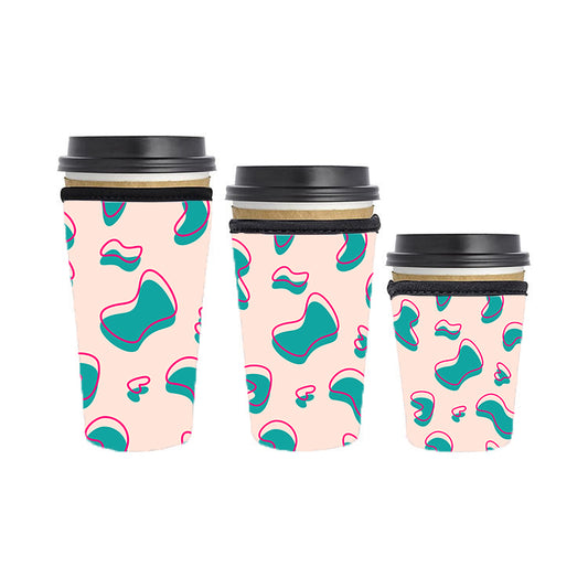 Abstract Reusable Neoprene Insulator Soda Tea Iced Hot Coffee Cup Drink Sleeve