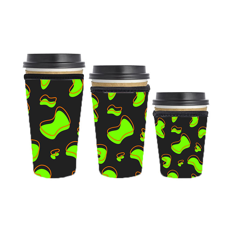 Abstract Reusable Neoprene Insulator Soda Tea Iced Hot Coffee Cup Drink Sleeve