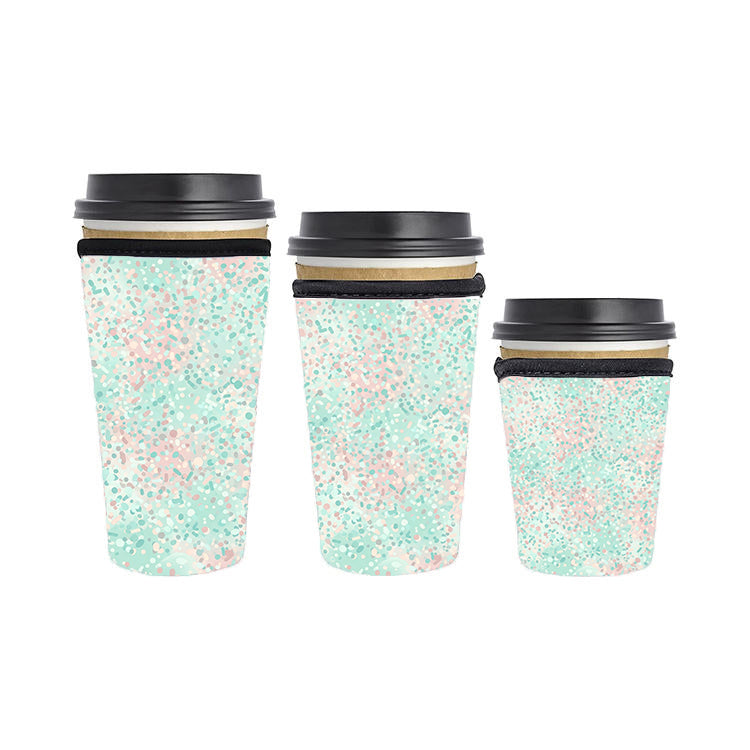 Abstract Reusable Neoprene Insulator Soda Tea Iced Hot Coffee Cup Drink Sleeve