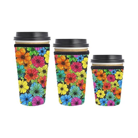 Abstract Reusable Neoprene Insulator Soda Tea Iced Hot Coffee Cup Drink Sleeve