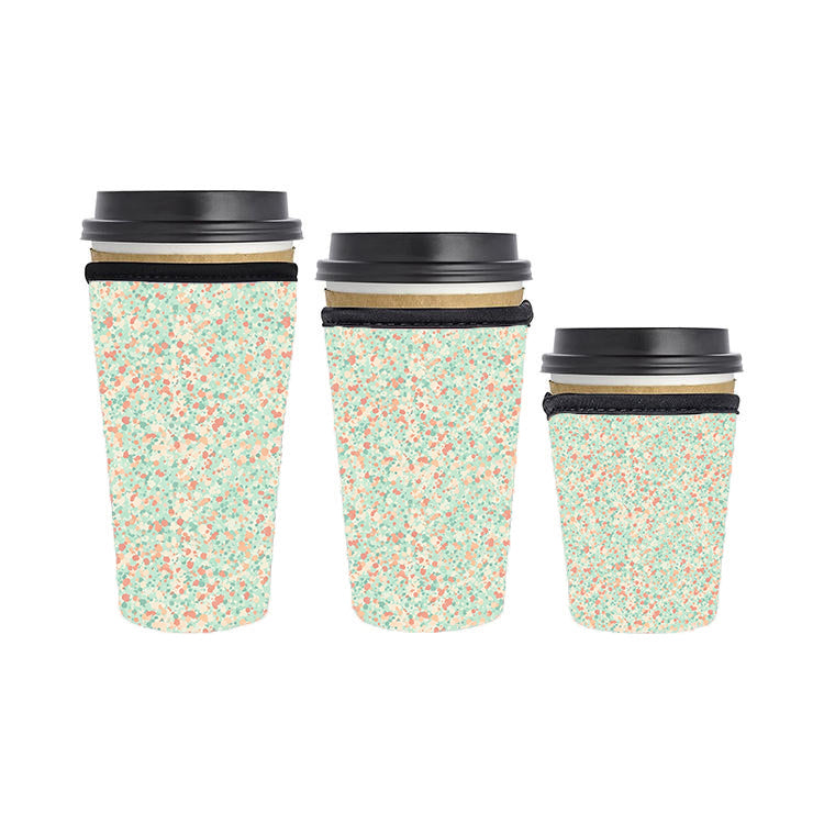 Abstract Reusable Neoprene Insulator Soda Tea Iced Hot Coffee Cup Drink Sleeve