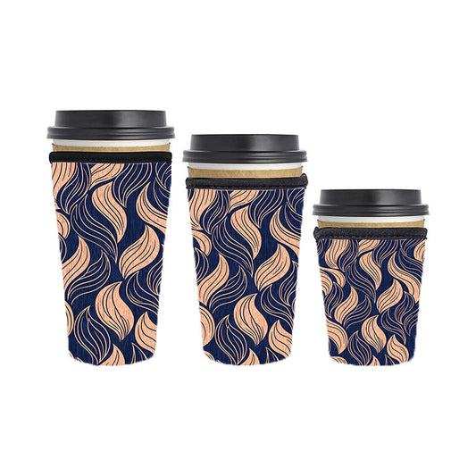 Abstract Reusable Neoprene Insulator Soda Tea Iced Hot Coffee Cup Drink Sleeve