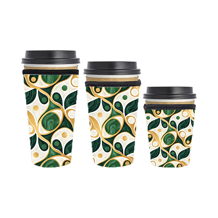 Abstract Reusable Neoprene Insulator Soda Tea Iced Hot Coffee Cup Drink Sleeve