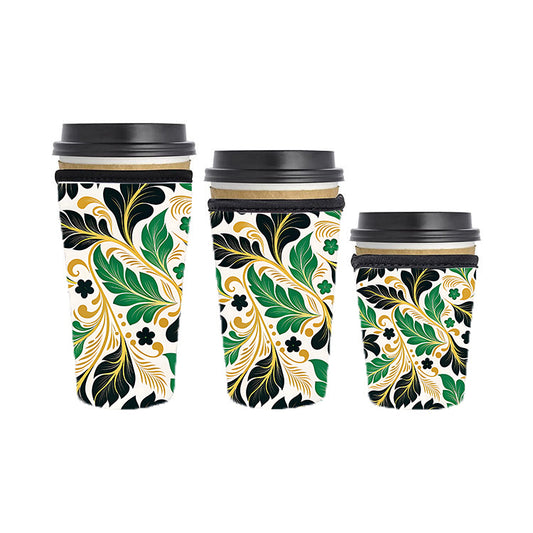 Abstract Reusable Neoprene Insulator Soda Tea Iced Hot Coffee Cup Drink Sleeve