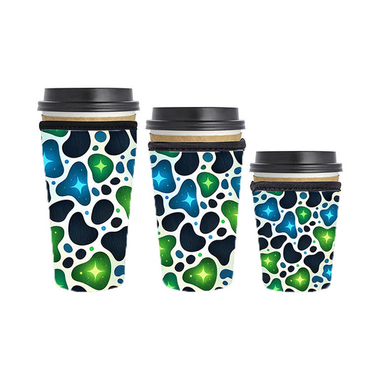 Abstract Reusable Neoprene Insulator Soda Tea Iced Hot Coffee Cup Drink Sleeve