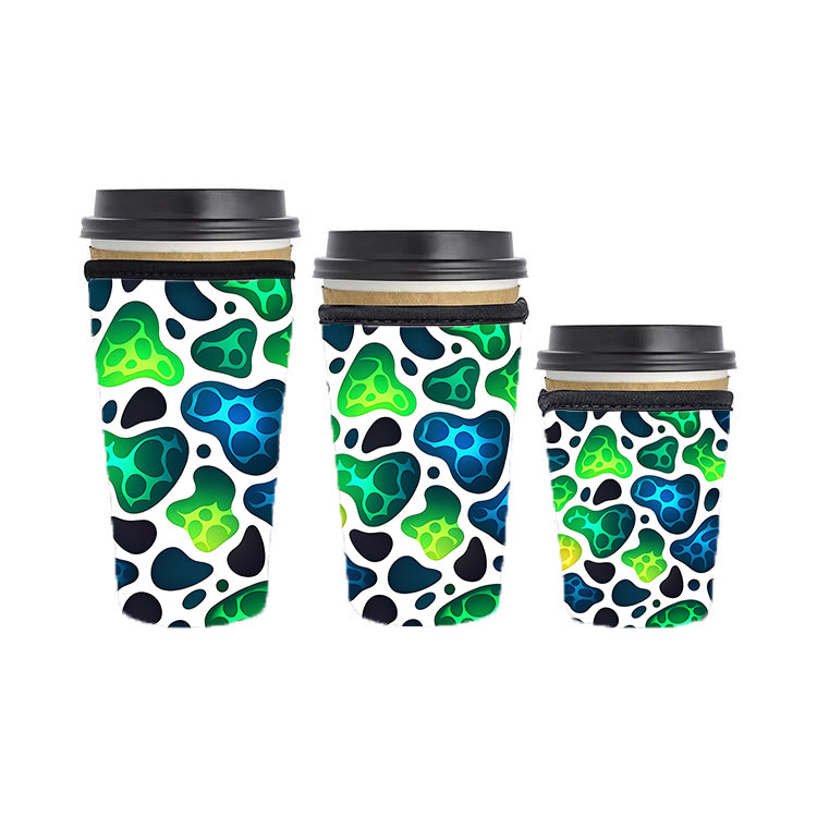Abstract Reusable Neoprene Insulator Soda Tea Iced Hot Coffee Cup Drink Sleeve