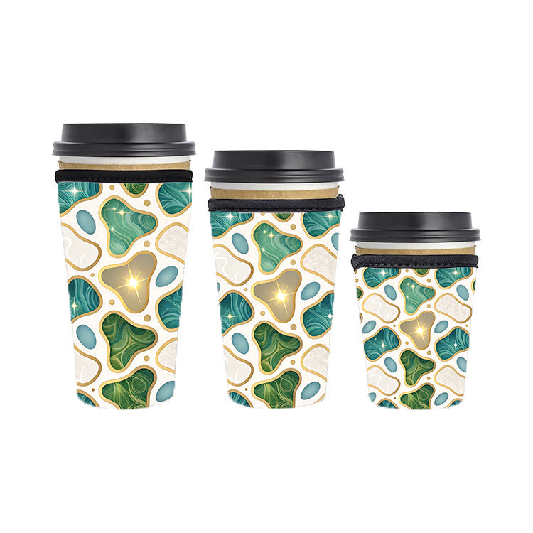 Abstract Reusable Neoprene Insulator Soda Tea Iced Hot Coffee Cup Drink Sleeve