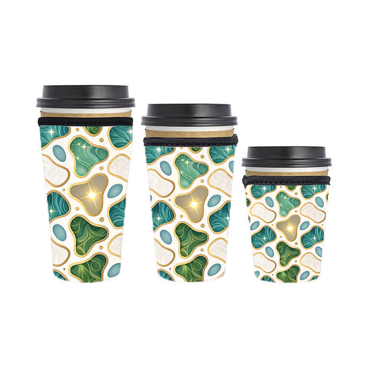 Abstract Reusable Neoprene Insulator Soda Tea Iced Hot Coffee Cup Drink Sleeve