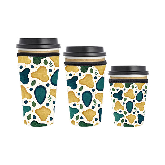 Abstract Reusable Neoprene Insulator Soda Tea Iced Hot Coffee Cup Drink Sleeve