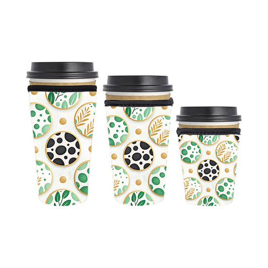 Abstract Reusable Neoprene Insulator Soda Tea Iced Hot Coffee Cup Drink Sleeve