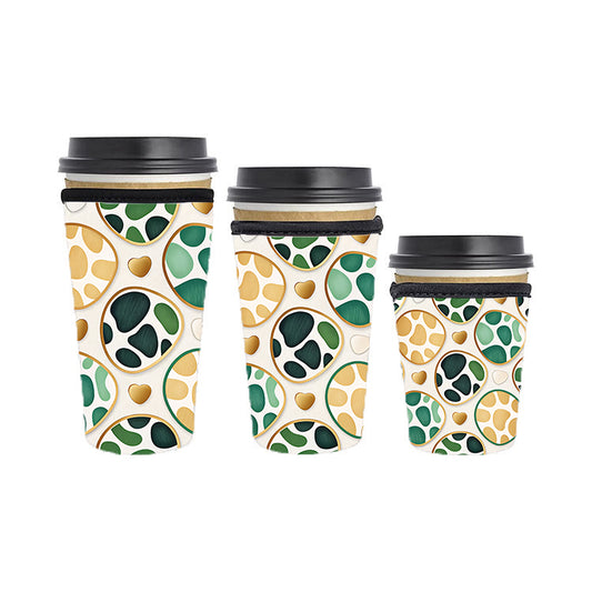 Abstract Reusable Neoprene Insulator Soda Tea Iced Hot Coffee Cup Drink Sleeve