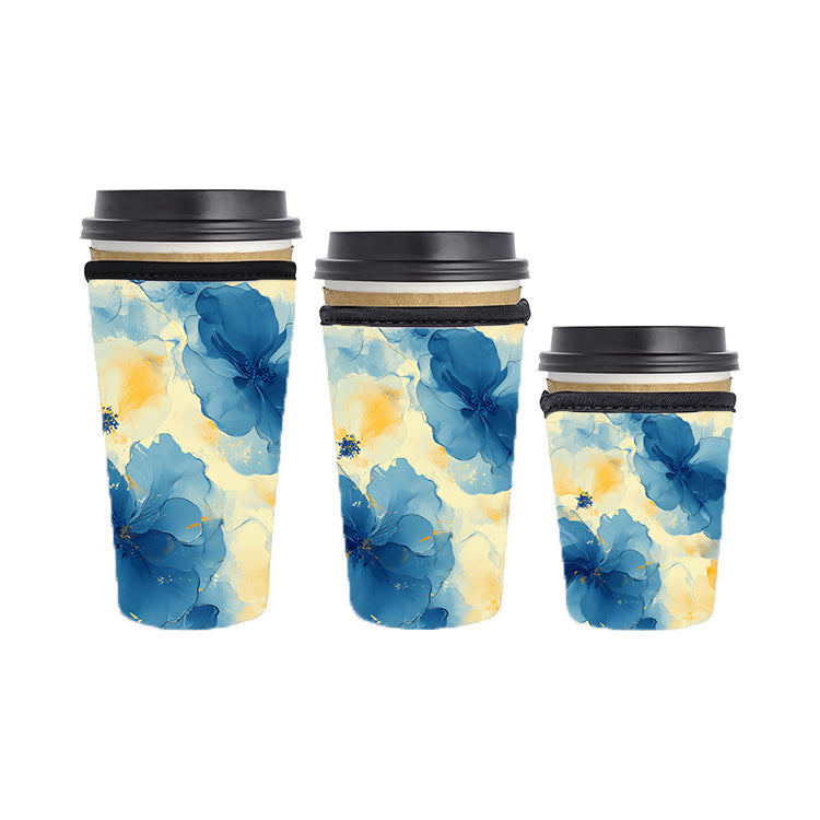 Abstract Reusable Neoprene Insulator Soda Tea Iced Hot Coffee Cup Drink Sleeve