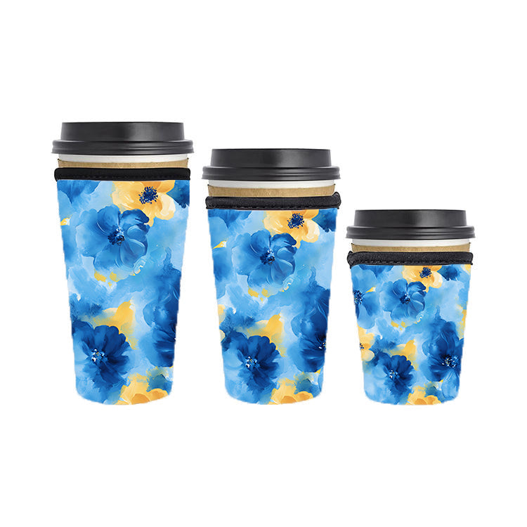 Abstract Reusable Neoprene Insulator Soda Tea Iced Hot Coffee Cup Drink Sleeve