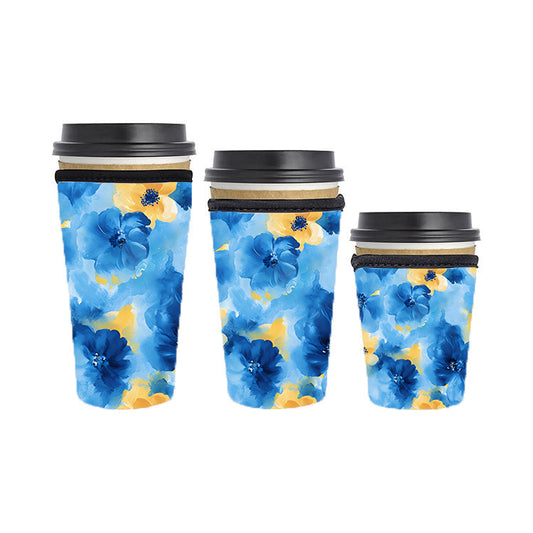 Abstract Reusable Neoprene Insulator Soda Tea Iced Hot Coffee Cup Drink Sleeve